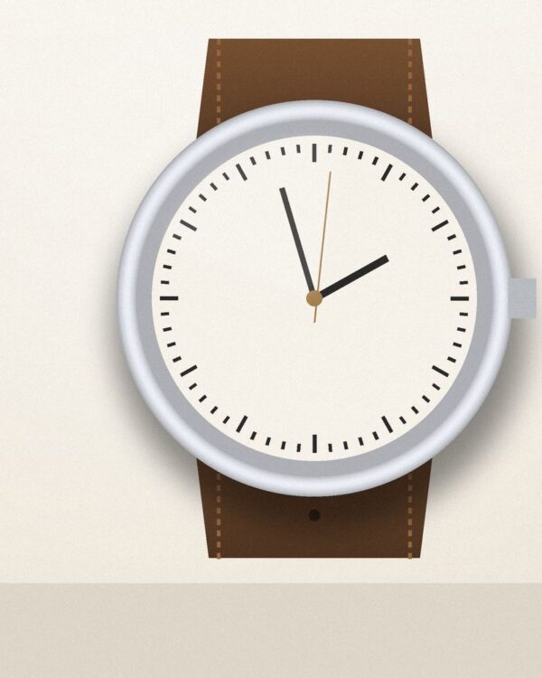 Classic Leather Strap Watch